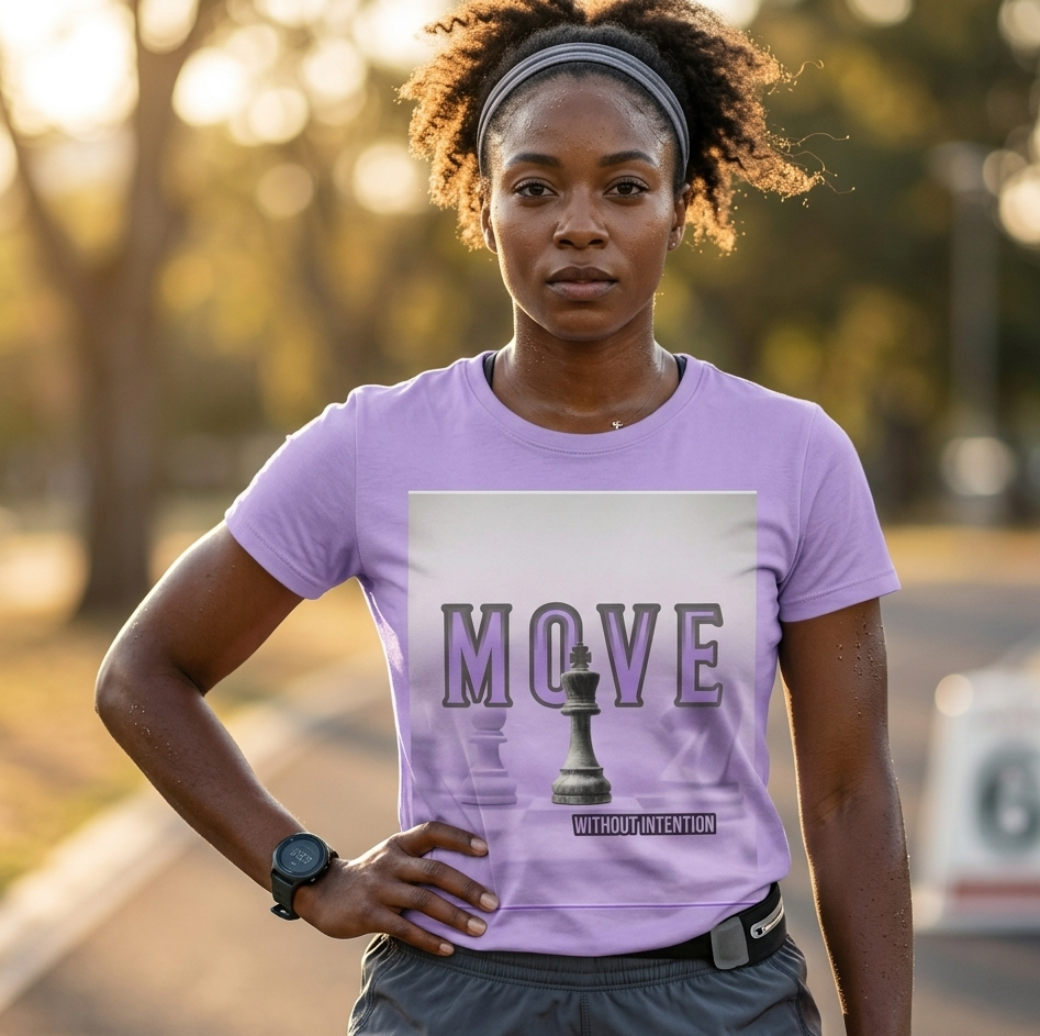 Move With Intention Shirt Lavender | Motivational Mindset Graphic Tee