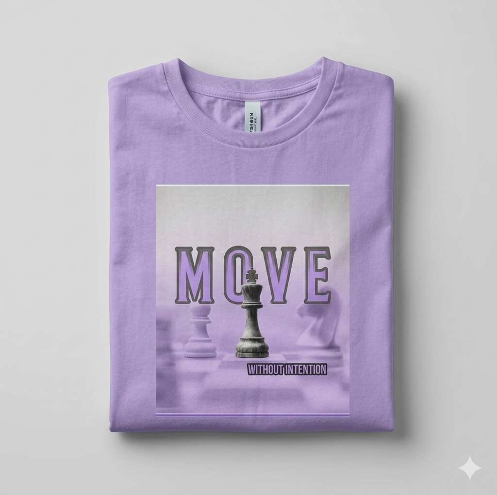 Move With Intention Shirt Lavender | Motivational Mindset Graphic Tee