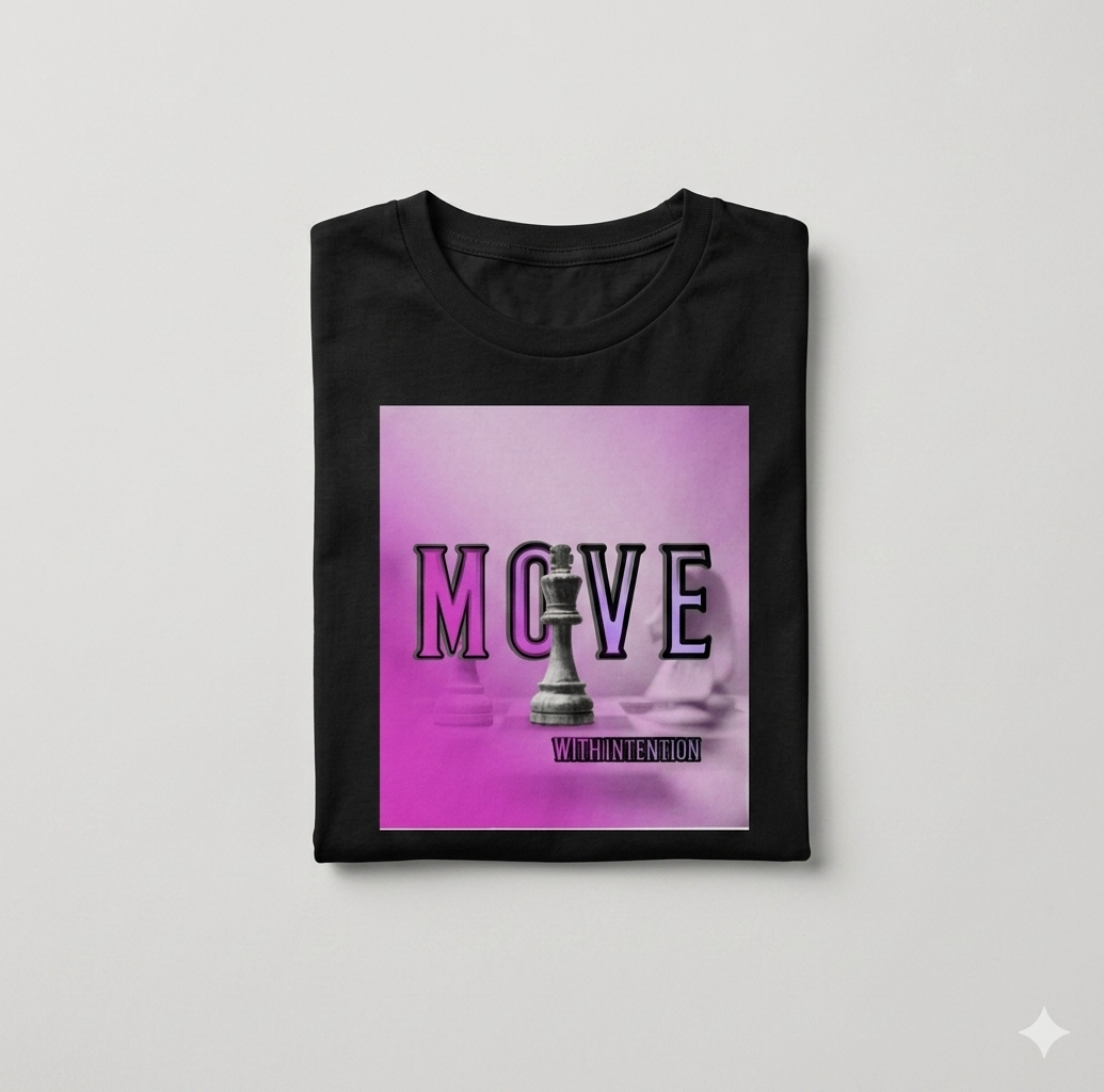 Move With Intention Shirt Pink| Motivational Mindset Graphic Tee