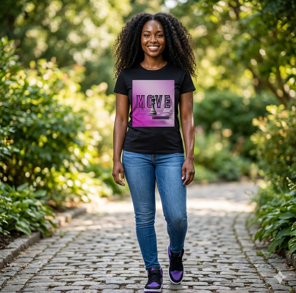 Move With Intention Shirt Pink| Motivational Mindset Graphic Tee