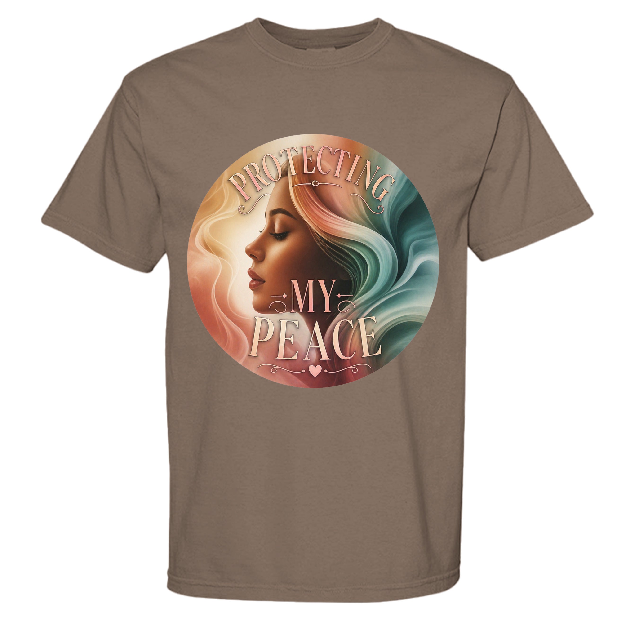 Espresso colored     self care graphic tee protecting your energy message unisex fit