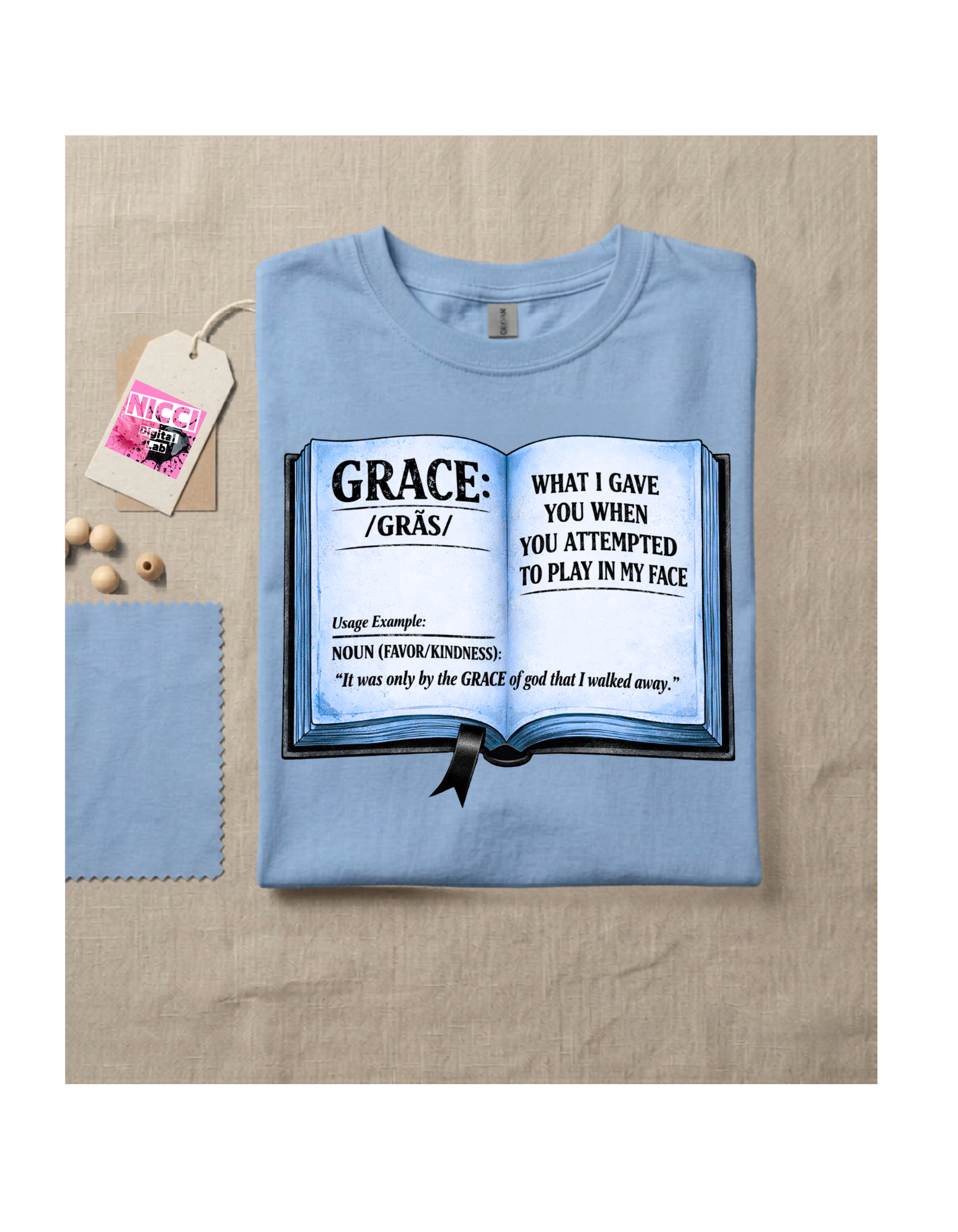 Grace Blue Definition Shirt | Inspirational Graphic Tee