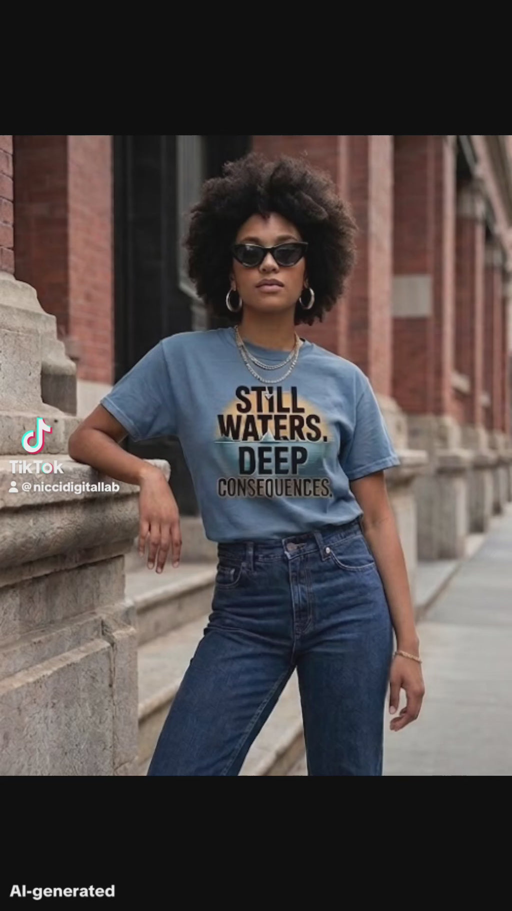Still Waters Deep Consequences Shirt | Quiet Strength Graphic Tee | Motivational Streetwear T-Shirt | Minimal Statement Shirt