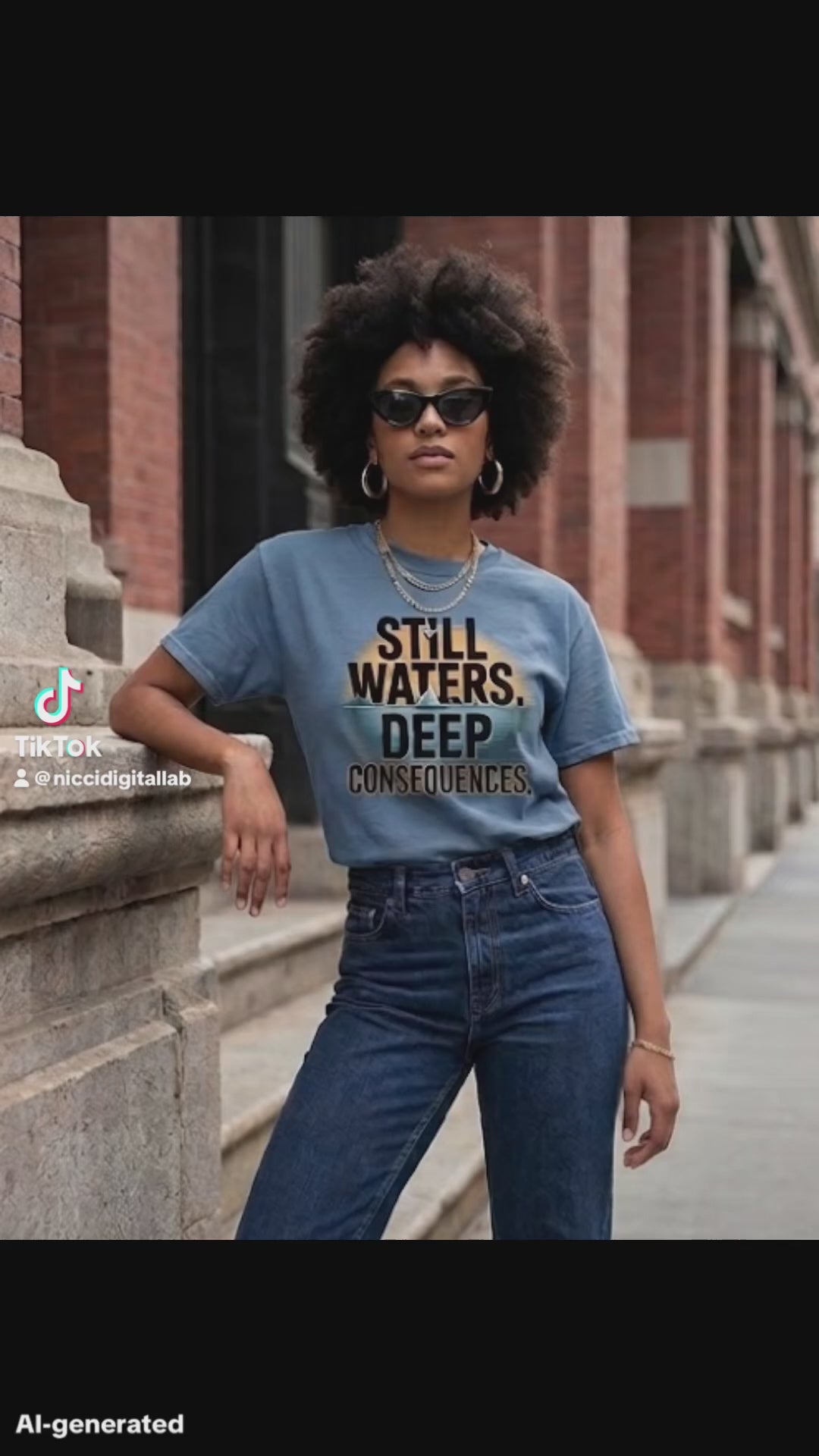 Still Waters Deep Consequences Shirt | Quiet Strength Graphic Tee | Motivational Streetwear T-Shirt | Minimal Statement Shirt
